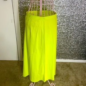 Neon green maxi skirt